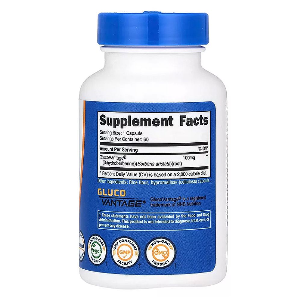 Dihidroberberin 100 mg, Nutricost Dihydroberberine, 3x60 kapszula