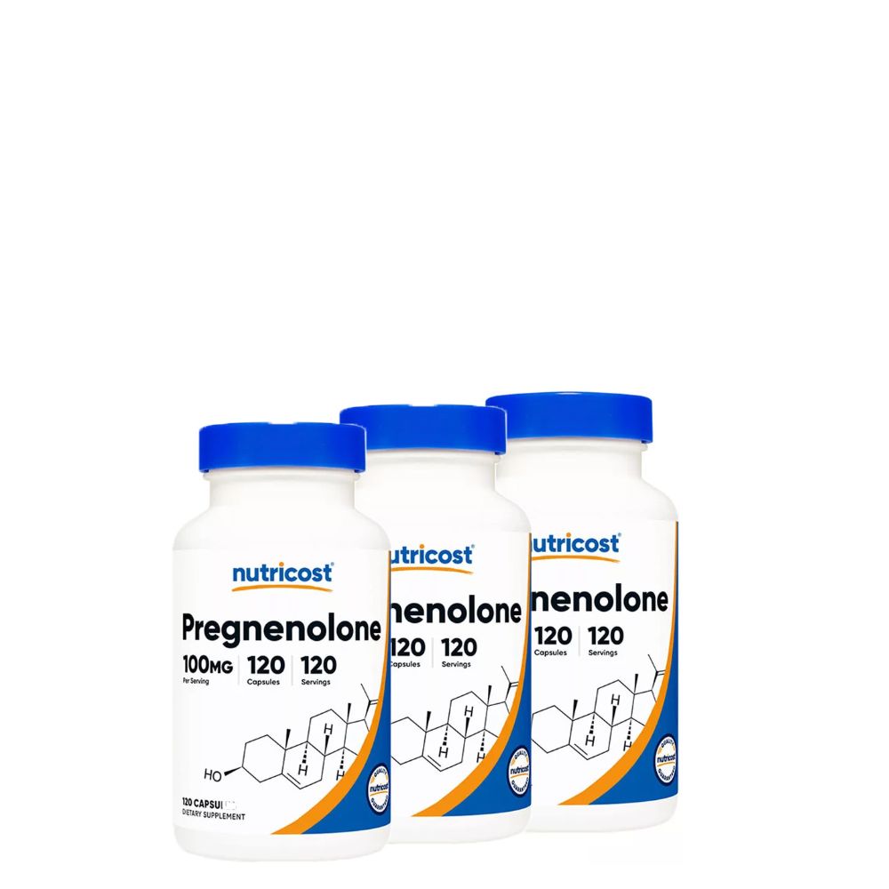 Agyserkentő Pregnenolone 100 mg, Nutricost Pregnenolone, 3x120 kapszula