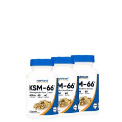 KSM-66 Ashwagandha 600 mg, Nutricost KSM-66, 3x60 kapszula