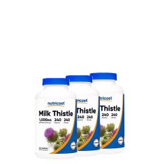 Máriatövis 1000 mg, Nutricost Milk Thistle, 3x240 kapszula