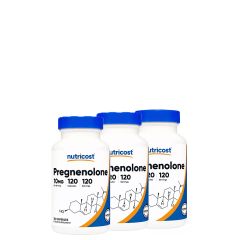 Agyserkentő Pregnenolone 10 mg, Nutricost Pregnenolone, 3x120 kapszula