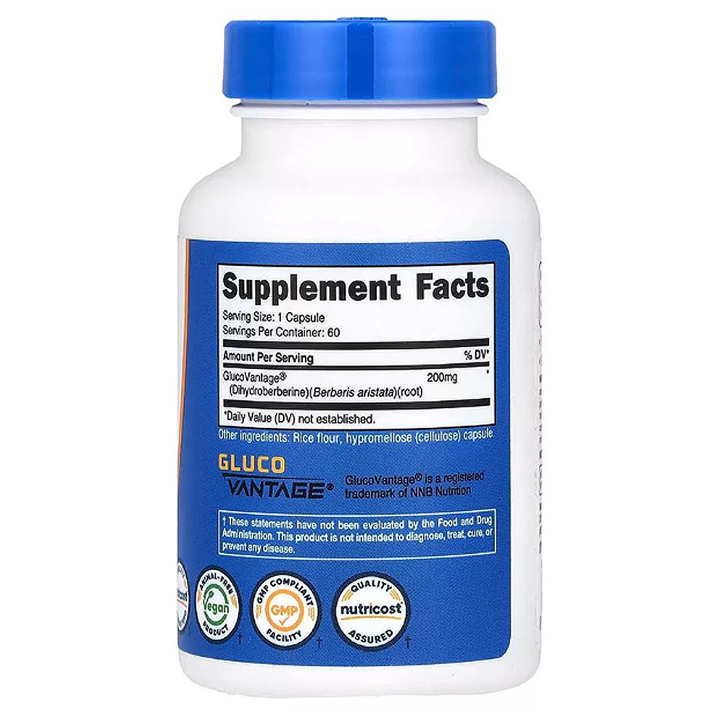 Dihidroberberin 200 mg, Nutricost Dihydroberberine, 60 kapszula