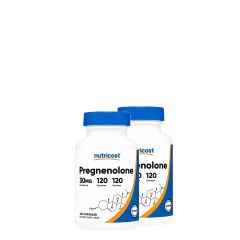 Agyserkentő Pregnenolone 30 mg, Nutricost Pregnenolone, 2x120 kapszula