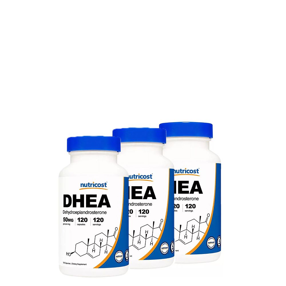 Öregedésgátló DHEA 50 mg, Nutricost DHEA, 3x120 kapszula