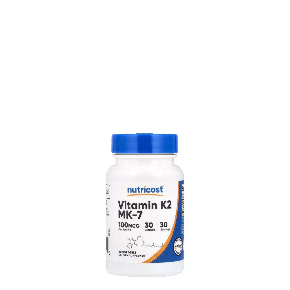 K2-Vitamin MK-7, Nutricost Vitamin K2 MK-7, 30 lágykapszula K2-Vitamin MK-7, Nutricost Vitamin K2 MK-7, 30 lágykapszula