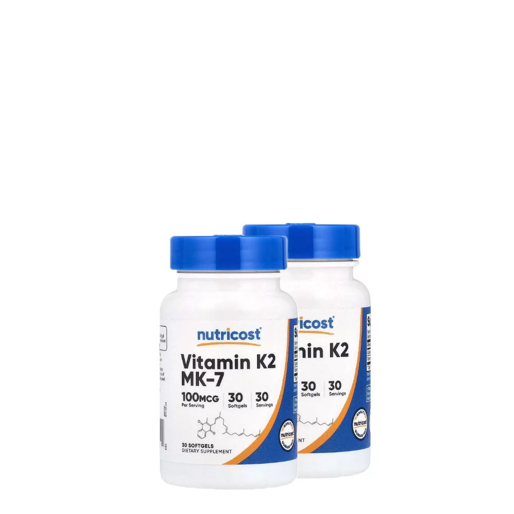 K2-Vitamin MK-7, Nutricost Vitamin K2 MK-7, 2x30 lágykapszula K2-Vitamin MK-7, Nutricost Vitamin K2 MK-7, 2x30 lágykapszula