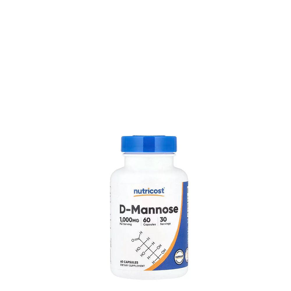 D-Mannóz 1000 mg, Nutricost D-Mannose, 60 kapszula D-Mannóz 1000 mg, Nutricost D-Mannose, 60 kapszula