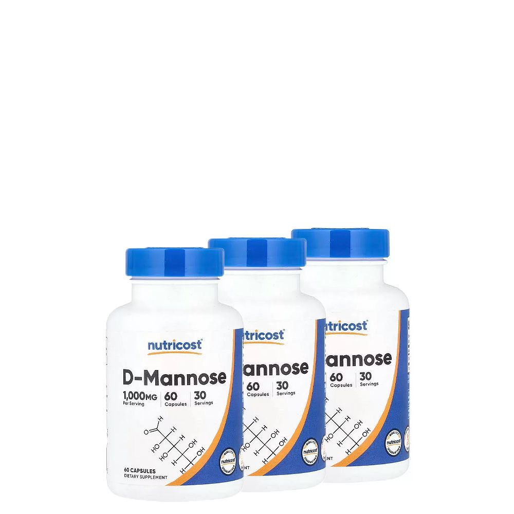 D-Mannóz 1000 mg, Nutricost D-Mannose, 3x60 kapszula D-Mannóz 1000 mg, Nutricost D-Mannose, 3x60 kapszula
