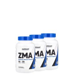 Cink-Magnézium B6 Vitamin, Nutricost ZMA, 3x90 kapszula