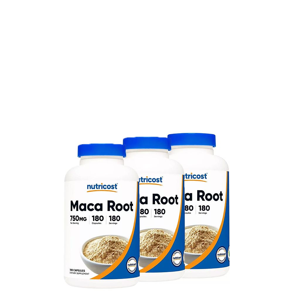 Maca gyökér 750 mg, Nutricost Maca Root, 3x180 kapszula Maca gyökér 750 mg, Nutricost Maca Root, 3x180 kapszula
