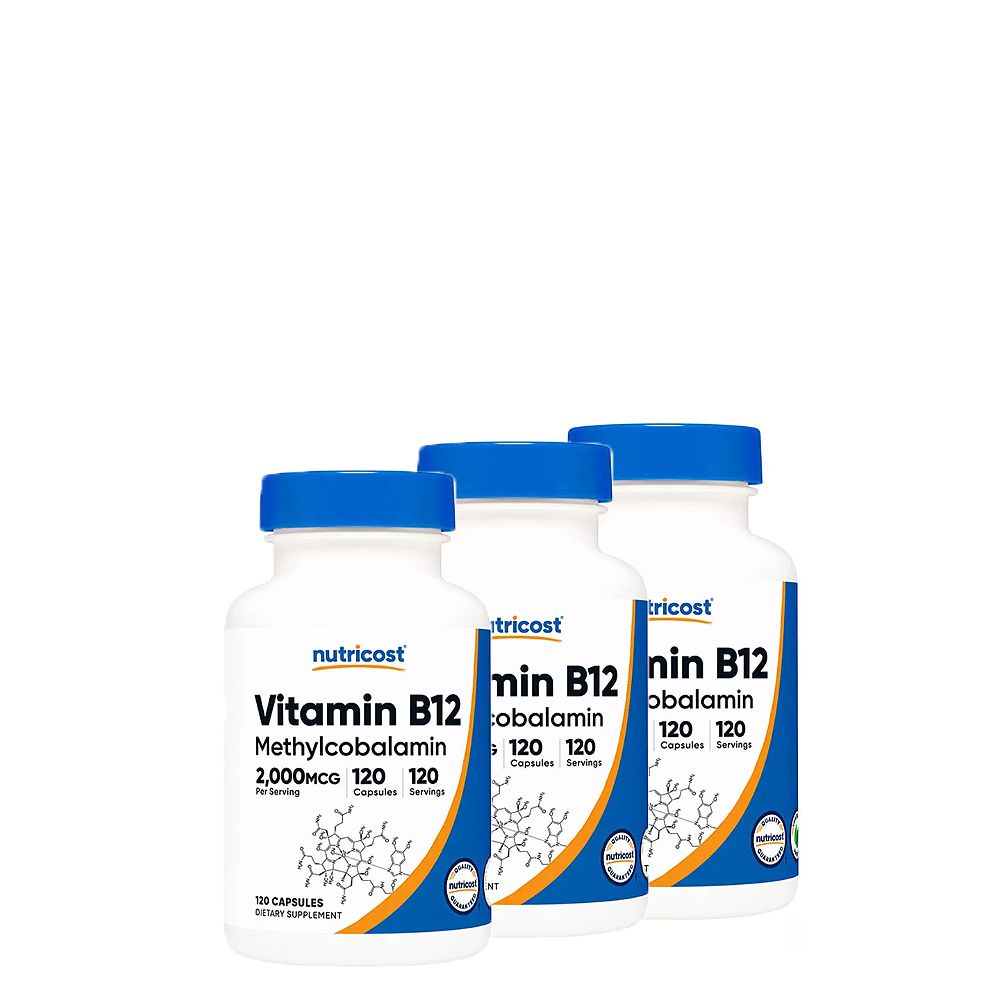 B12-Vitamin 2000 mcg, Nutricost Vitamin B12, 3x120 kapszula B12-Vitamin 2000 mcg, Nutricost Vitamin B12, 3x120 kapszula