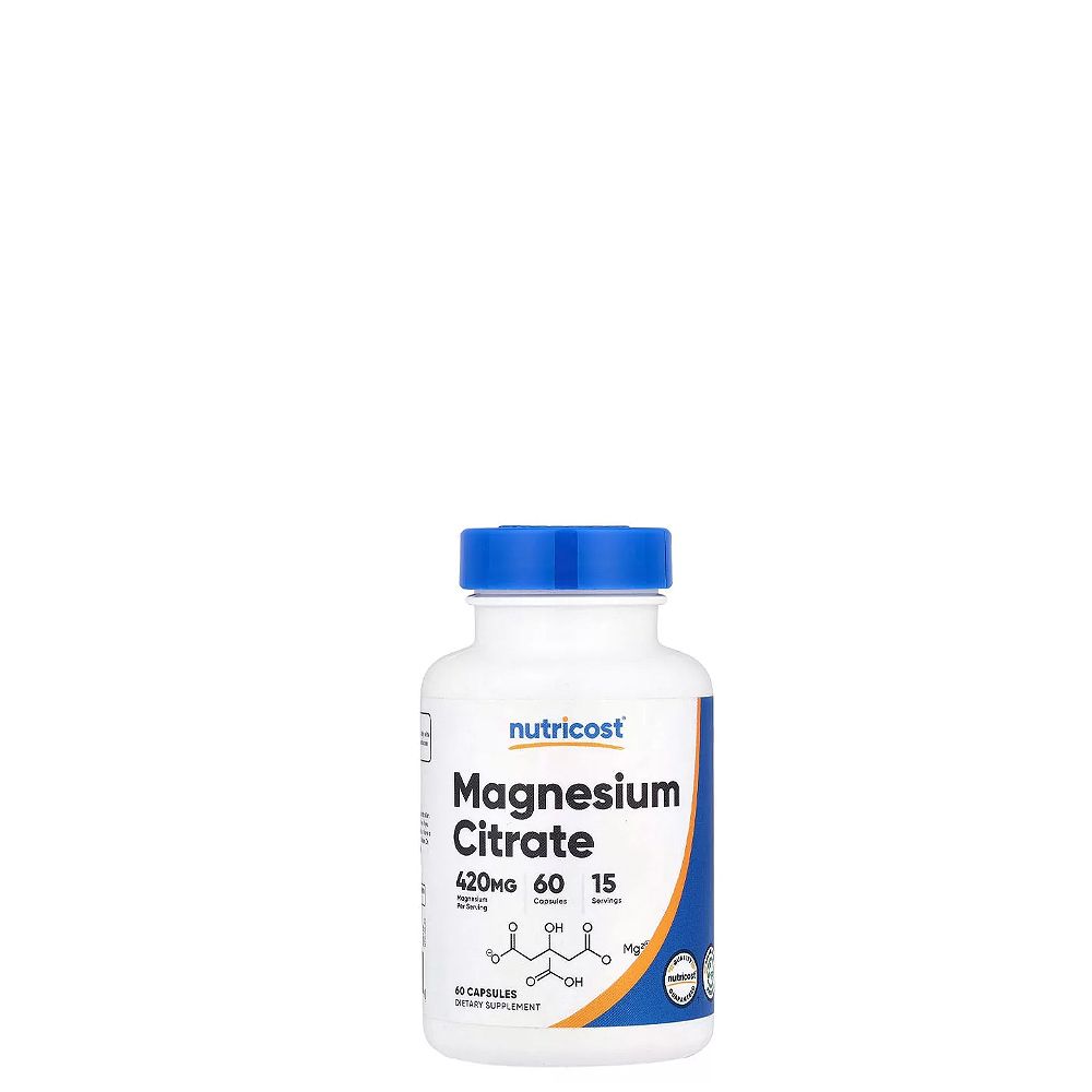 Magnézium Citrát 420 mg, Nutricost Magnesium Citrate, 60 kapszula Magnézium Citrát 420 mg, Nutricost Magnesium Citrate, 60 kapszula