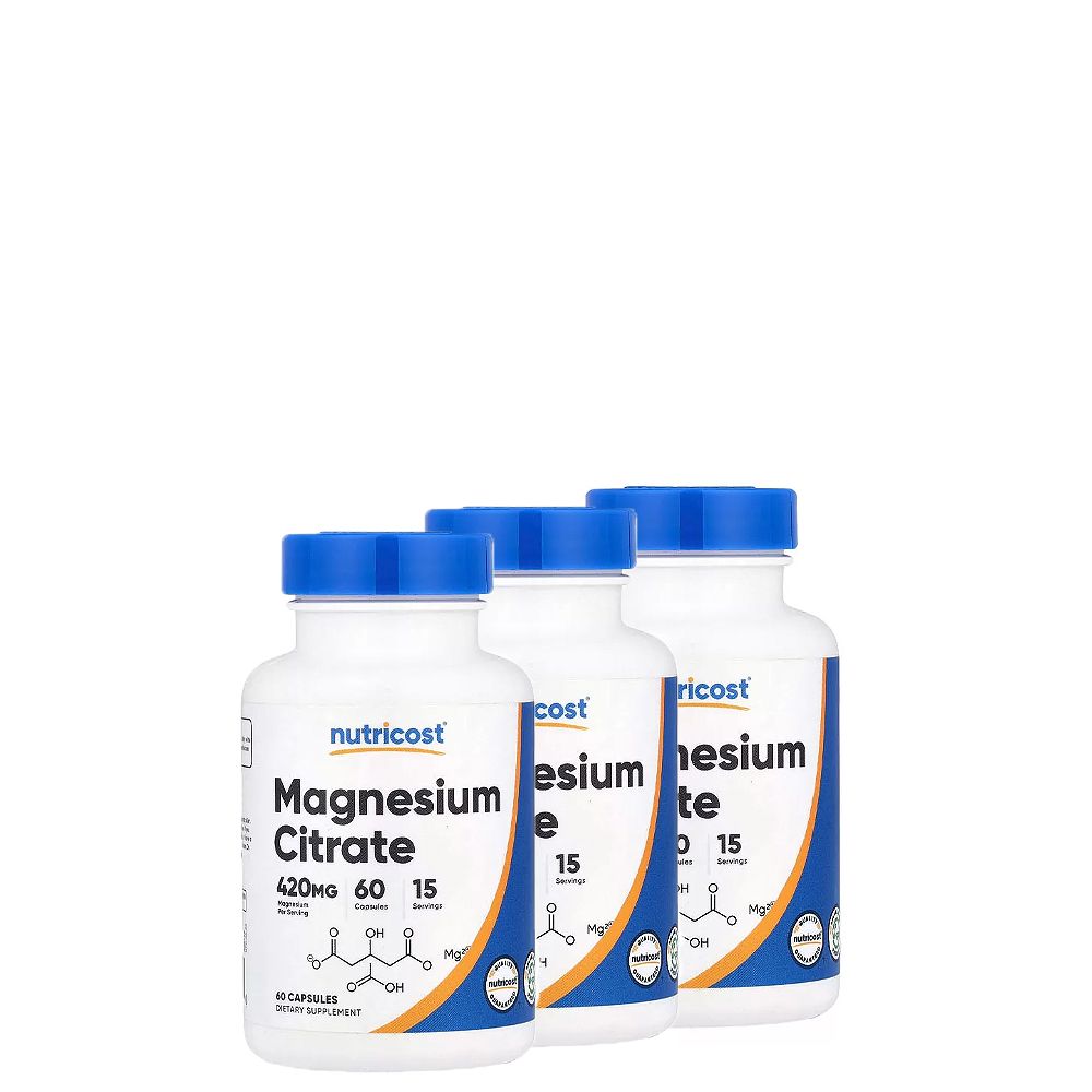 Magnézium Citrát 420 mg, Nutricost Magnesium Citrate, 3x60 kapszula Magnézium Citrát 420 mg, Nutricost Magnesium Citrate, 3x60 kapszula