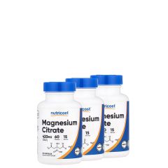 Magnézium Citrát 420 mg, Nutricost Magnesium Citrate, 3x60 kapszula