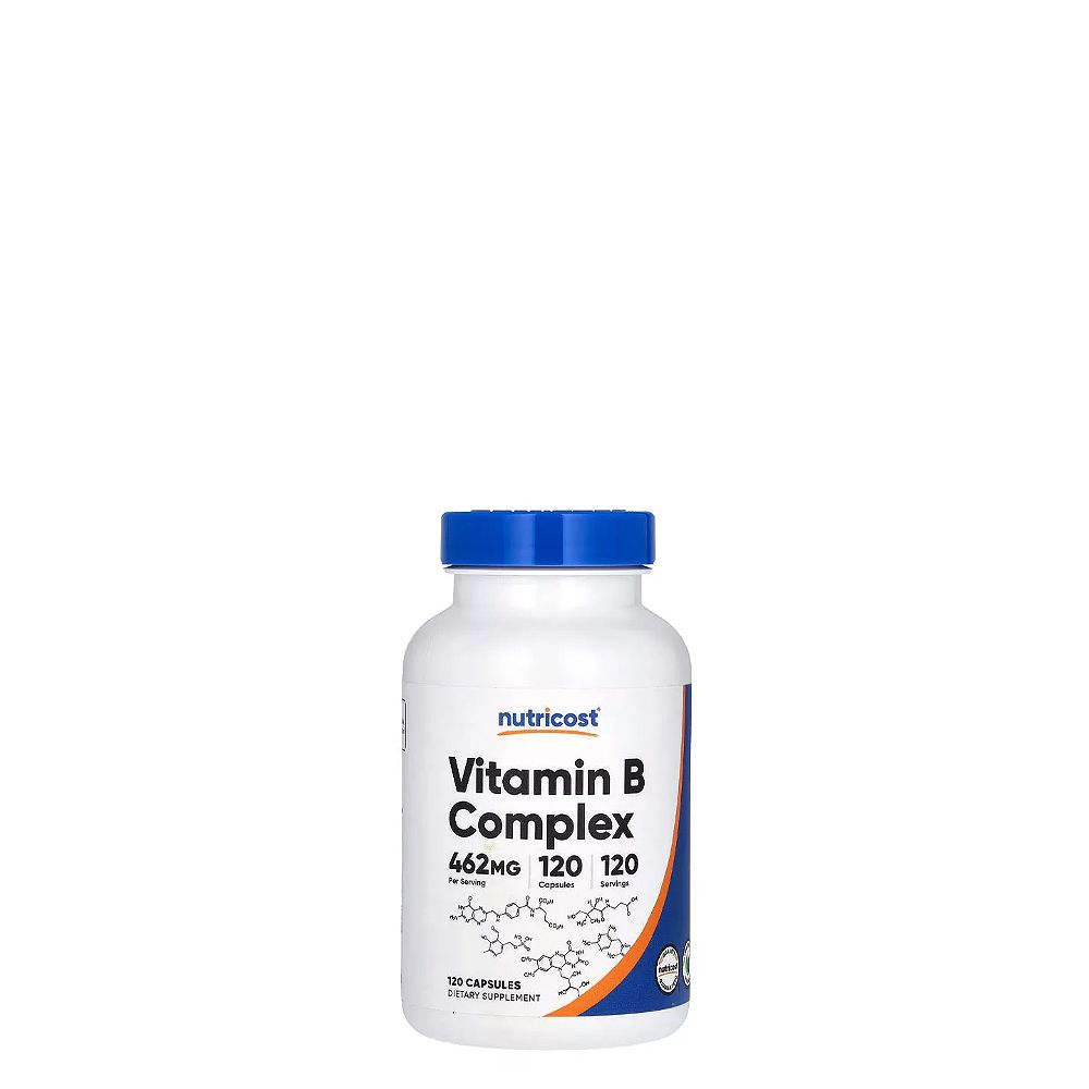 B-Komplex, Nutricost Vitamin B Complex, 120 kapszula B-Komplex, Nutricost Vitamin B Complex, 120 kapszula