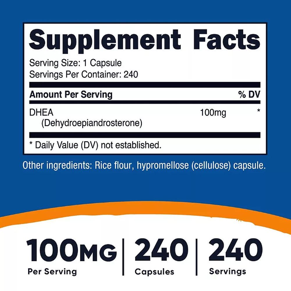Öregedésgátló DHEA 100 mg, Nutricost DHEA, 240 kapszula Öregedésgátló DHEA 100 mg, Nutricost DHEA, 240 kapszula