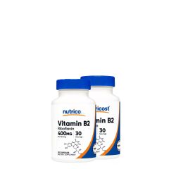 B2 Riboflavin 400 mg, Nutricost Vitamin B2 Riboflavin, 2x30 kapszula