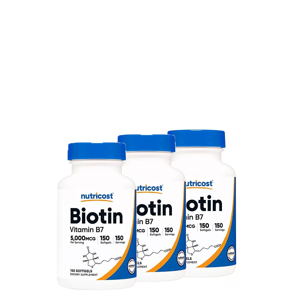 Biotin Kókuszolajban 5.000 mcg, Nutricost Biotin with Coconut Oil, 3x150 lágykapszula Biotin Kókuszolajban 5.000 mcg, Nutricost Biotin with Coconut Oil, 3x150 lágykapszula