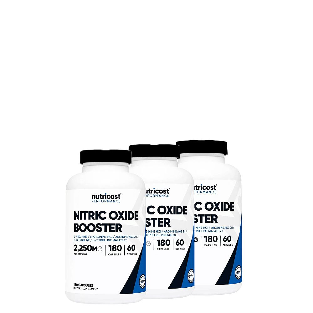 L-arginine Nitric Oxide Booster 750 mg, Nutricost Nitric Oxide Booster, 3x180 kapszula L-arginine Nitric Oxide Booster 750 mg, Nutricost Nitric Oxide Booster, 3x180 kapszula