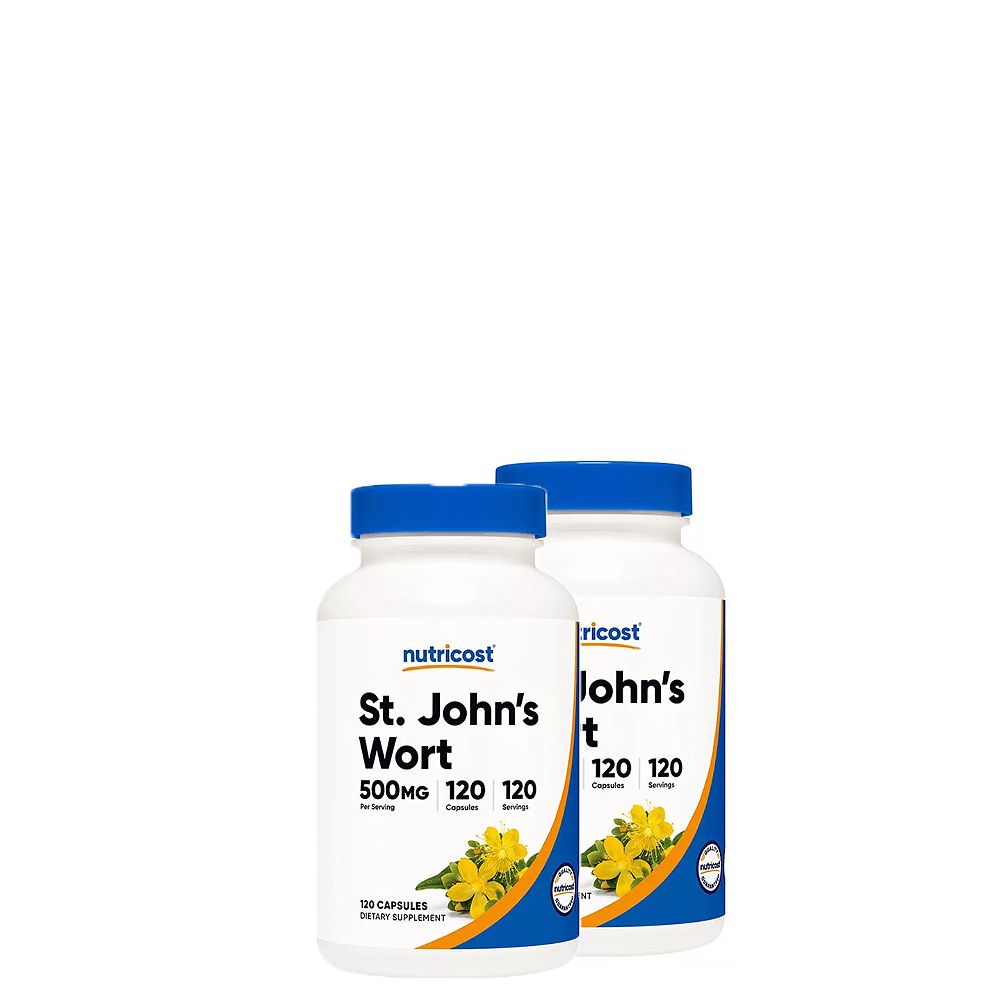 Orbáncfű 500 mg, Nutricost St. John's Wort, 2x120 kapszula Orbáncfű 500 mg, Nutricost St. John's Wort, 2x120 kapszula