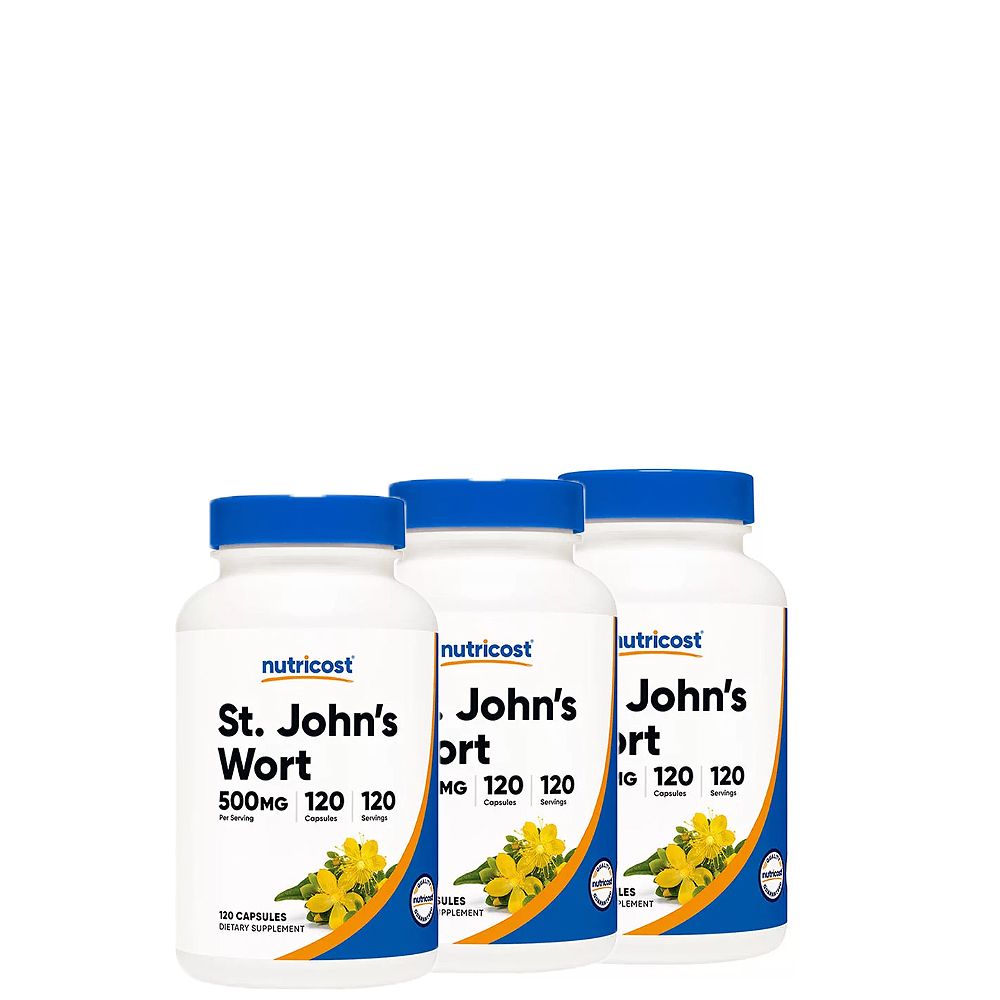 Orbáncfű 500 mg, Nutricost St. John's Wort, 3x120 kapszula Orbáncfű 500 mg, Nutricost St. John's Wort, 3x120 kapszula