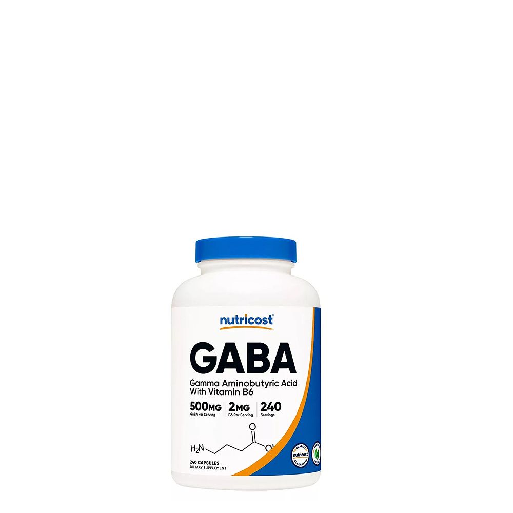 Gaba + B6 500 mg, Nutricost GABA + B6, 240 kapszula Gaba + B6 500 mg, Nutricost GABA + B6, 240 kapszula