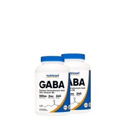 Gaba + B6 500 mg, Nutricost GABA + B6, 2x240 kapszula