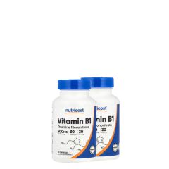 B1-Vitamin Tiaminnal 500 mg, Nutricost Vitamin B1 Thiamine, 2x30 kapszula