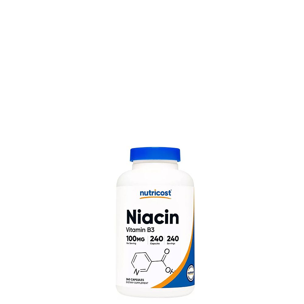 Niacin B3-Vitamin 100 mg, Nutricost Vitamin B3, 240 kapszula Niacin B3-Vitamin 100 mg, Nutricost Vitamin B3, 240 kapszula