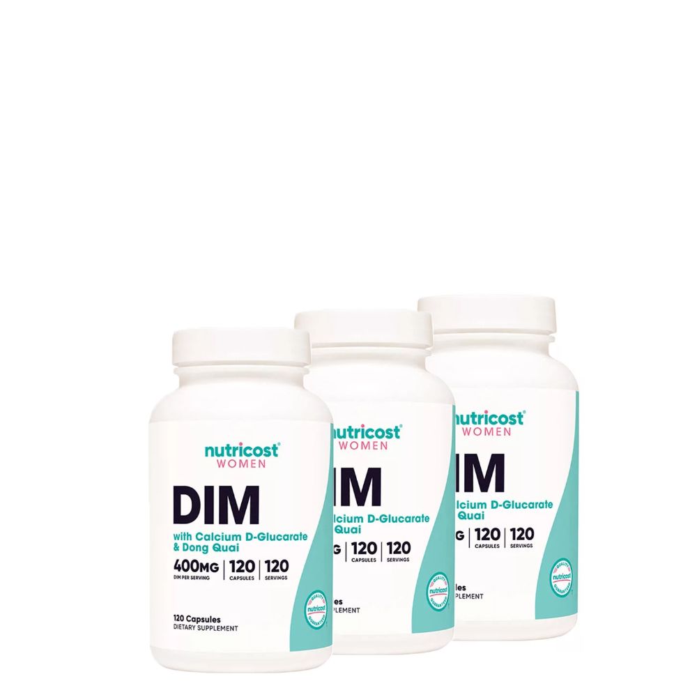 DIM Kálicummal és Dong Quai, Nutricost DIM for Women 400 mg, 3x120 kapszula