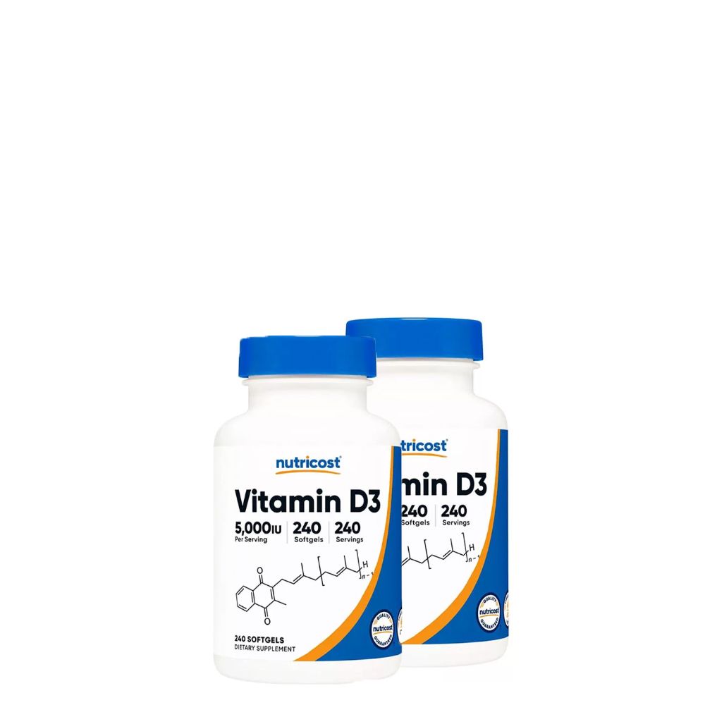 Vitamin D3 5.000 IU, Nutricost Vitamin D3 5.000 UI, 2x240 lágykapszula Vitamin D3 5.000 IU, Nutricost Vitamin D3 5.000 UI, 2x240 lágykapszula