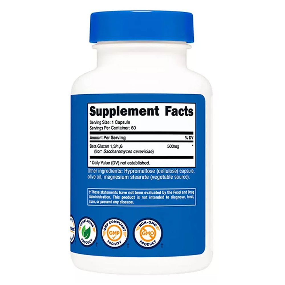 Béta-Glükán 500 mg, Nutricost Beta Glucan, 2x60 kapszula Béta-Glükán 500 mg, Nutricost Beta Glucan, 2x60 kapszula