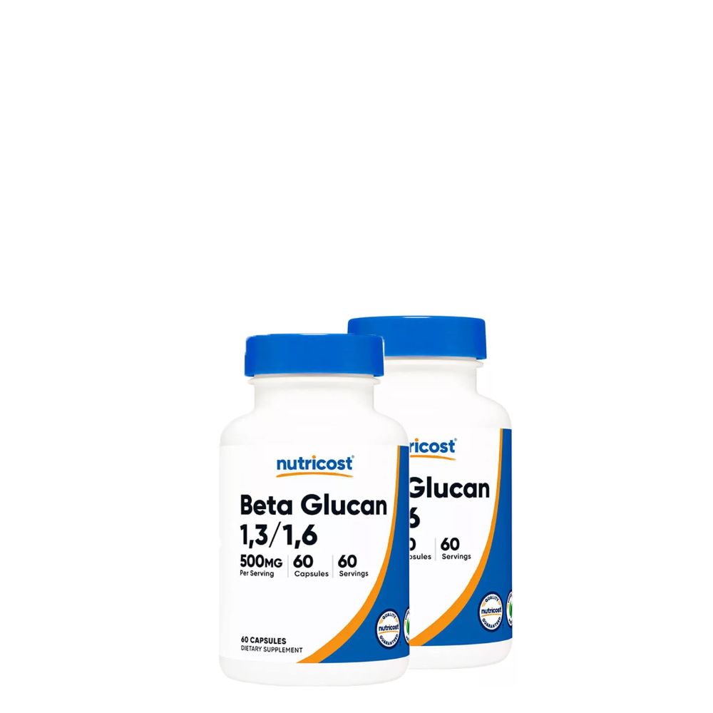 Béta-Glükán 500 mg, Nutricost Beta Glucan, 2x60 kapszula Béta-Glükán 500 mg, Nutricost Beta Glucan, 2x60 kapszula