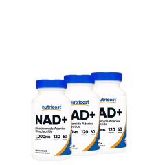 Sejttámogató NAD+ 1.000 mg, Nutricost NAD+, 3x120 kapszula