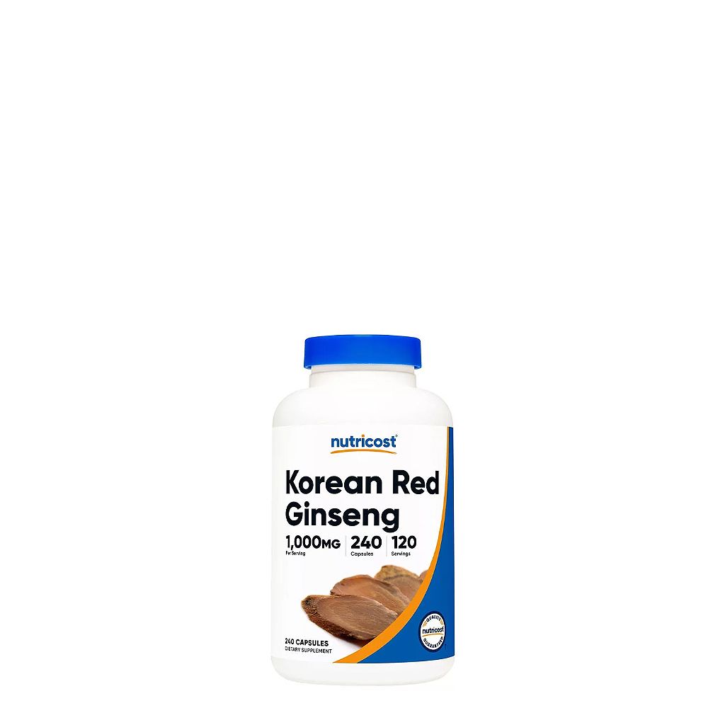 Koreai Vörös Gingzeng 1.000 mg, Nutricost Korean Red Ginseng , 240 lágykapszula Koreai Vörös Gingzeng 1.000 mg, Nutricost Korean Red Ginseng , 240 lágykapszula