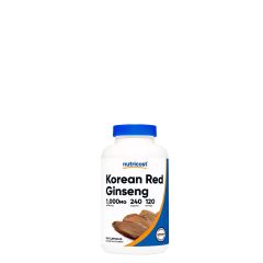 Koreai Vörös Gingzeng 1.000 mg, Nutricost Korean Red Ginseng , 240 lágykapszula