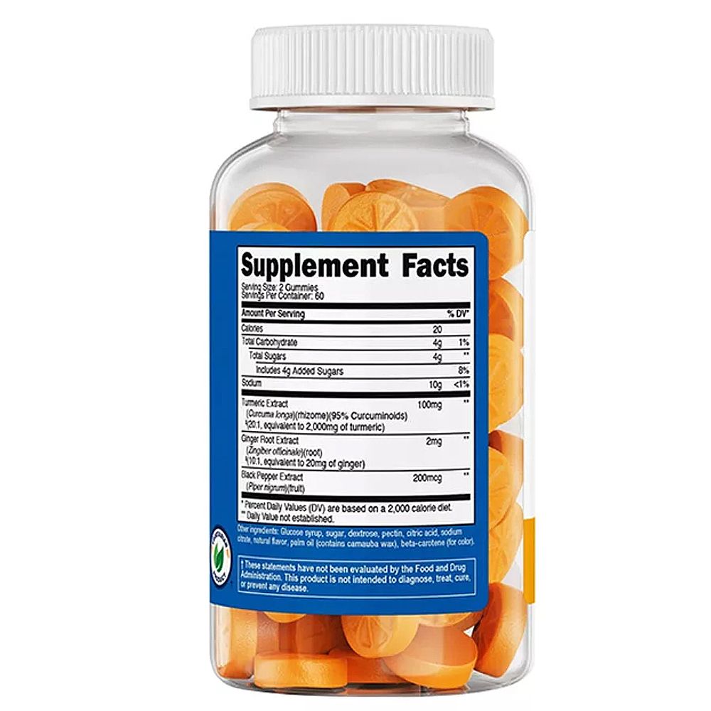 Kurkuma 2.000 mg, Nutricost Turmeric Gummies, 2x120 gumicukor citromízben Kurkuma 2.000 mg, Nutricost Turmeric Gummies, 2x120 gumicukor citromízben