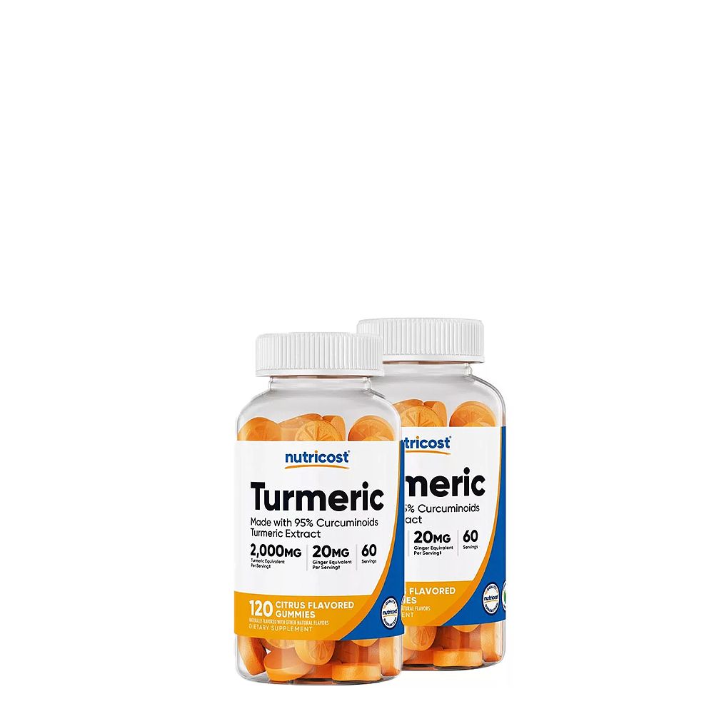 Kurkuma 2.000 mg, Nutricost Turmeric Gummies, 2x120 gumicukor citromízben Kurkuma 2.000 mg, Nutricost Turmeric Gummies, 2x120 gumicukor citromízben