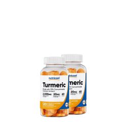 Kurkuma 2.000 mg, Nutricost Turmeric Gummies, 2x120 gumicukor citromízben
