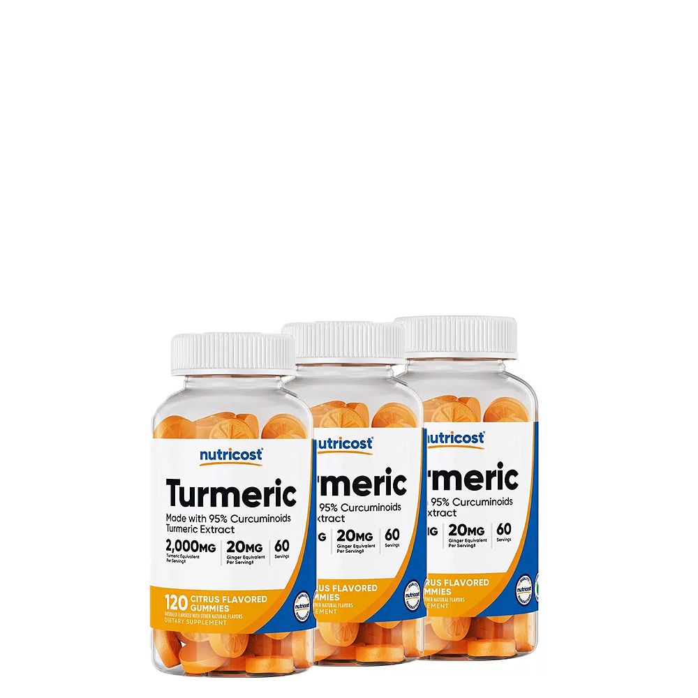 Kurkuma 2.000 mg, Nutricost Turmeric Gummies, 3x120 gumicukor citromízben Kurkuma 2.000 mg, Nutricost Turmeric Gummies, 3x120 gumicukor citromízben