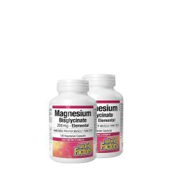 Magnézium Biszglicinát 200 mg, Natural Factors Magnesium Bisglycinate Pure, 2x120 kapszula