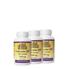 Q10 Koenzim 100 mg, Natural Factors Coenzyme Q10 100 % Natural, 3x60 lágykapszula