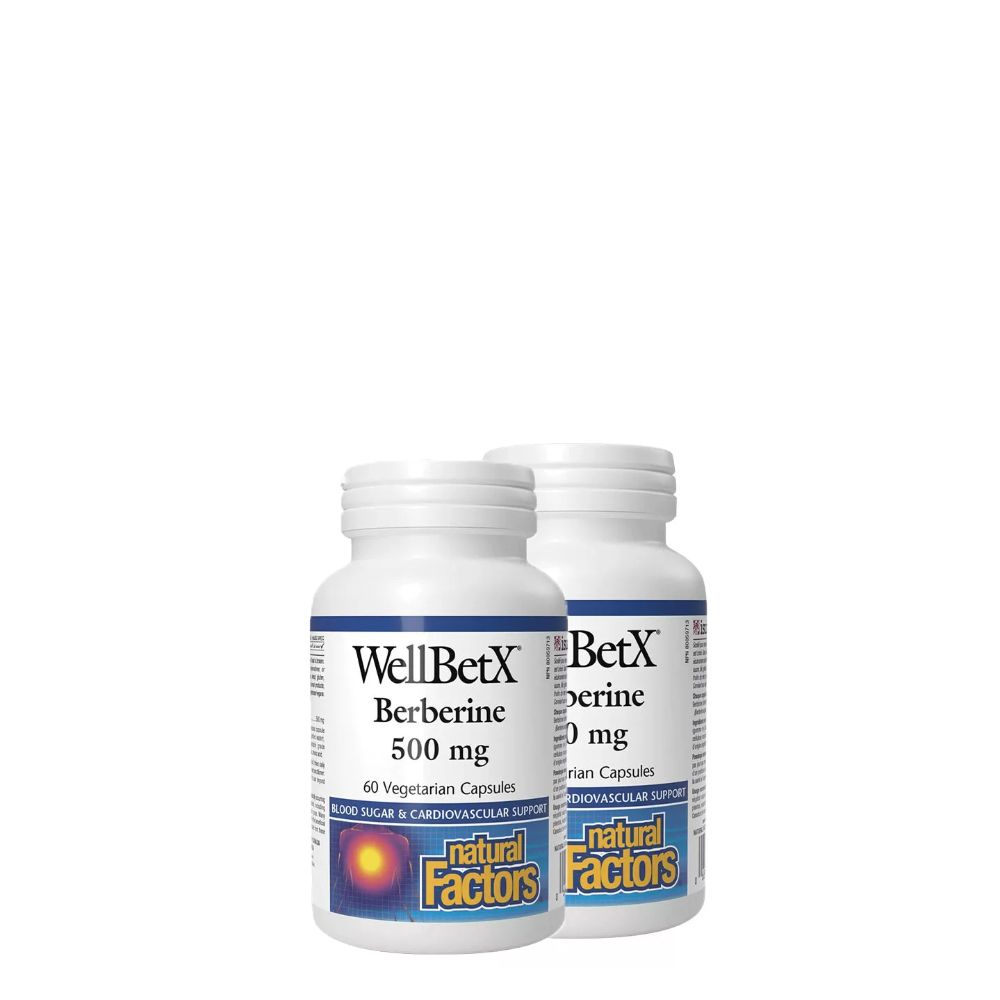 Berberin 500 mg, Natural Factors WellBetX Berberine, 2x60 kapszula Berberin 500 mg, Natural Factors WellBetX Berberine, 2x60 kapszula