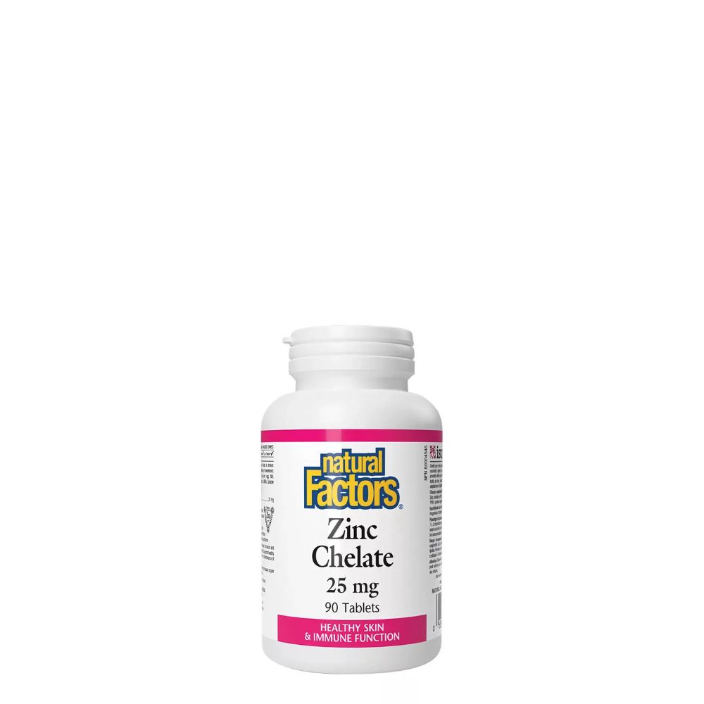 Cink Kelát 25 mg, Natural Factors Zinc Chelate, 90 tabletta Cink Kelát 25 mg, Natural Factors Zinc Chelate, 90 tabletta