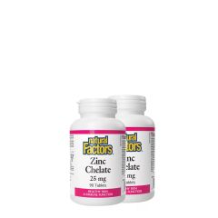 Cink Kelát 25 mg, Natural Factors Zinc Chelate, 2x90 tabletta