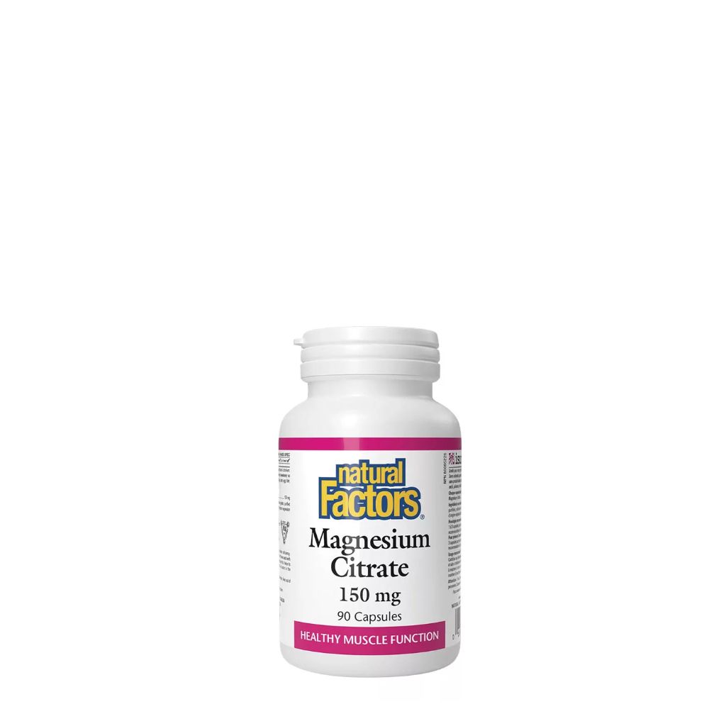 Magnézium Citrát 150 mg, Natural Factors Magnesium Citrate, 90 kapszula Magnézium Citrát 150 mg, Natural Factors Magnesium Citrate, 90 kapszula
