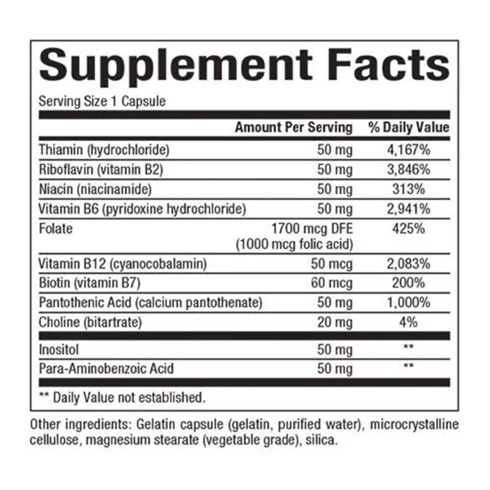 B-Vitamin Komplex, Natural Factors Hi Potency B Complex, 90 kapszula B-Vitamin Komplex, Natural Factors Hi Potency B Complex, 90 kapszula