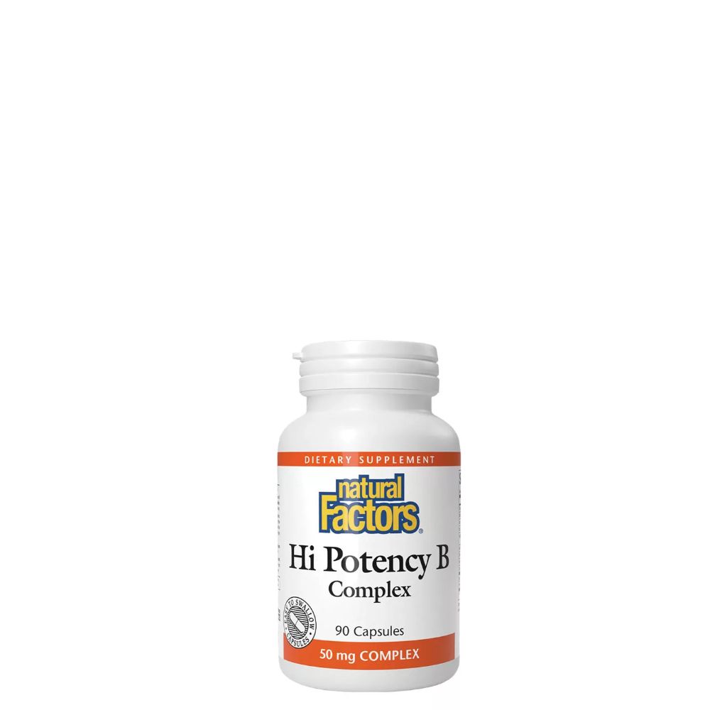 B-Vitamin Komplex, Natural Factors Hi Potency B Complex, 90 kapszula B-Vitamin Komplex, Natural Factors Hi Potency B Complex, 90 kapszula