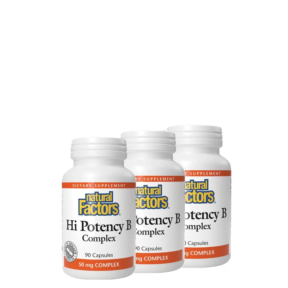 B-Vitamin Komplex, Natural Factors Hi Potency B Complex, 3x90 kapszula B-Vitamin Komplex, Natural Factors Hi Potency B Complex, 3x90 kapszula