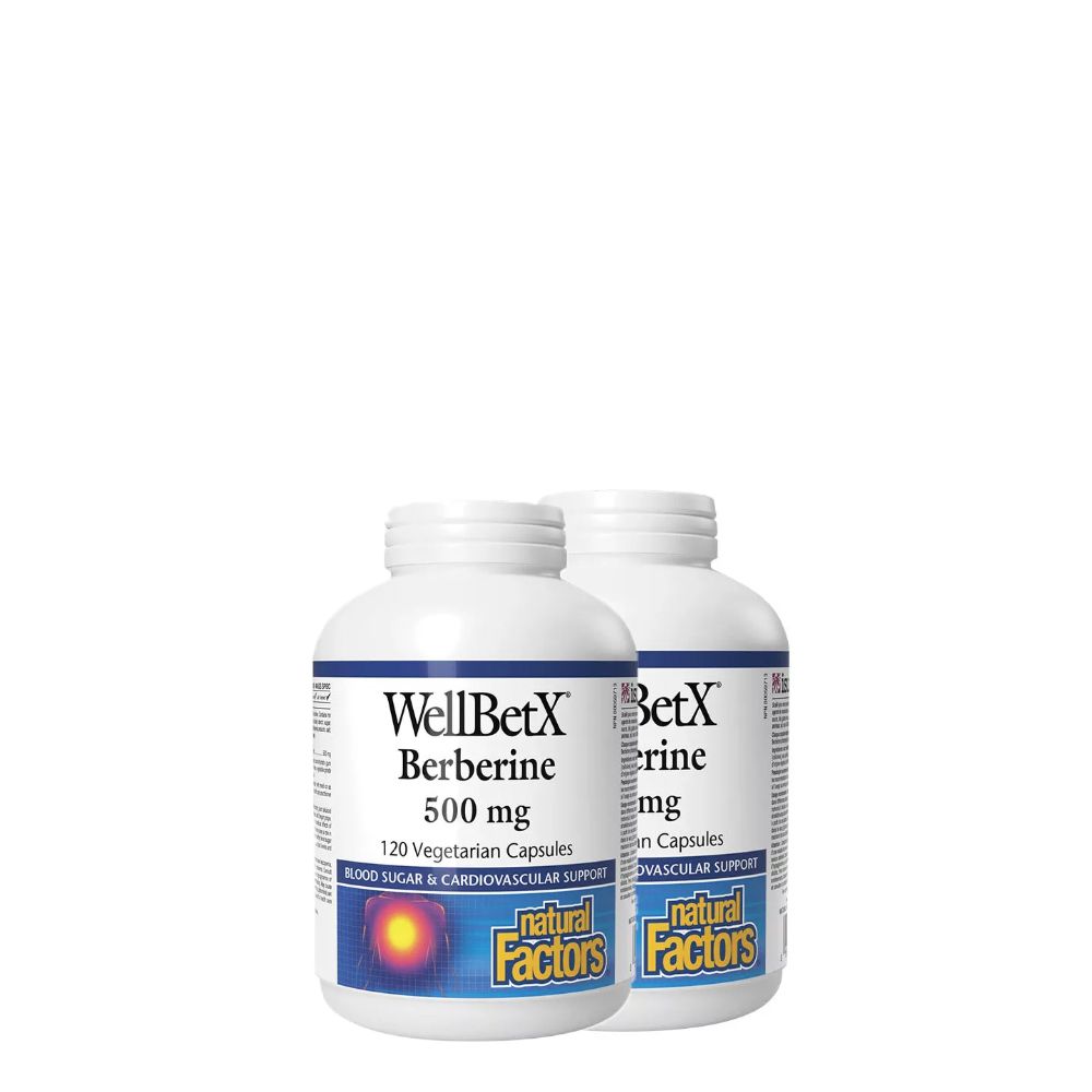 Berberin 500 mg, Natural Factors WellBetX Berberine, 2x120 kapszula